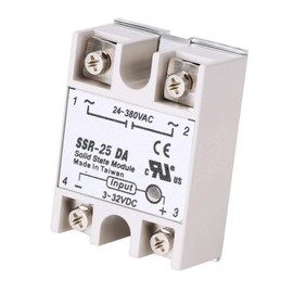 Hailege 2pcs SSR-25DA Solid State Relay Single-Phase Solid State Relay Input 3-32V DC Output 24-380V AC