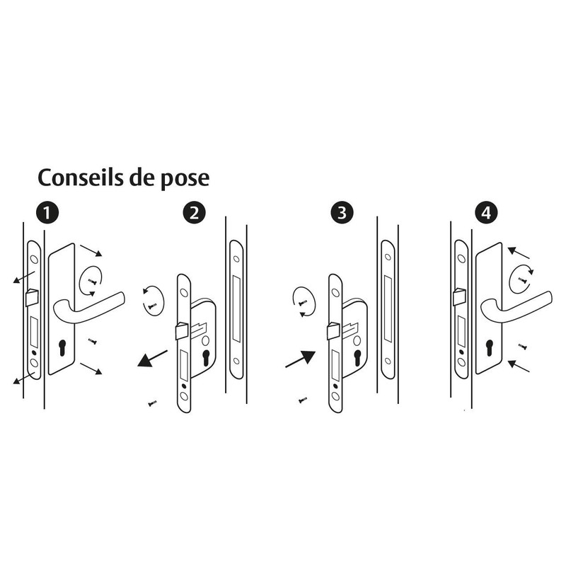 Yale Y50 with Axle for European Cylinder Lock, White, 40)