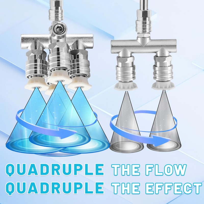 Quadruple Pressure Washer Tips, 4 in 1 Power Washer Nozzle,