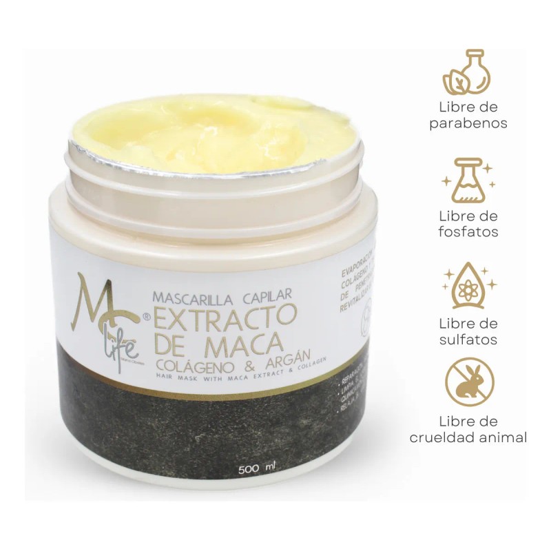Kit Capilar 3pzs, Maca Colágeno Argán, Reparación. Mc Life