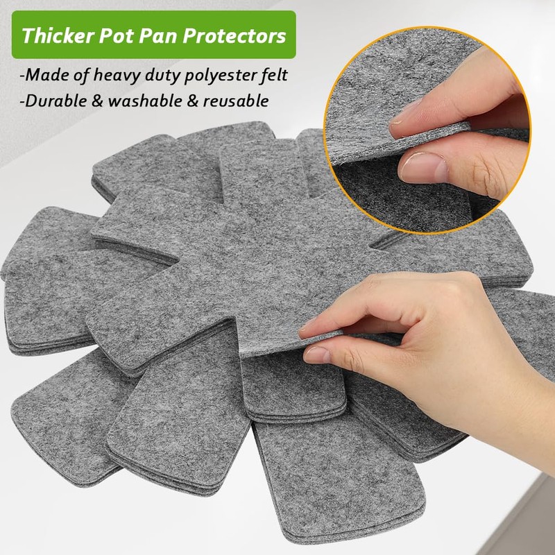 BOYAN Pot and Pan Protectors, Thicker Felt Pan Pot Separators