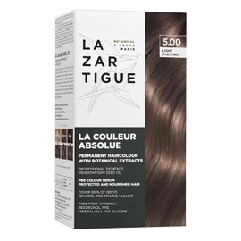 Lazartigue Permanent Haircolour 5.0 I Tinte castaño claro I Sin amoníaco con extractos botánicos y alta concentración de pigmentos I Para todo tipo de cabello I 150 ml