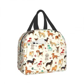 Imiss Dog Lunch Bag Puppy Lunch Cooler Box Tote Bag Organizer for Women,Reusable, Lightweight & Durable Lunch Bag for Office Work Picnic School Meal Prep Bag