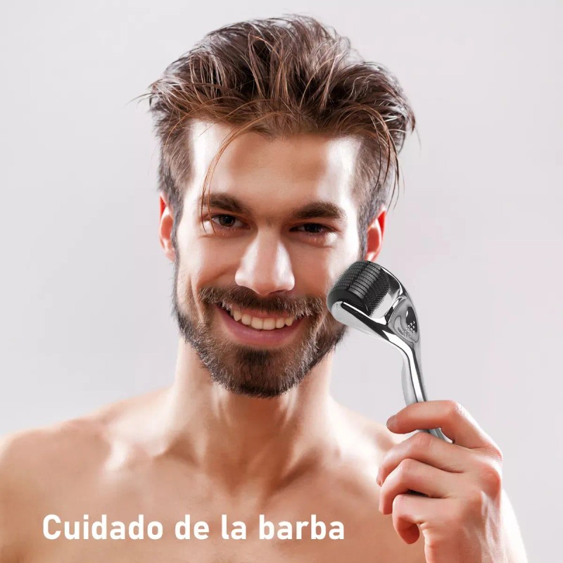 4 Dermaroller Facial Barba Titanio Skincare Rodillo Facial