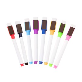 KDSSYFT Dry Erase Markers, Set of 8 with Eraser, Extra Fine Point Magnetic Pen for Whiteboards, Home, Office, School, Portable (8 Colors)