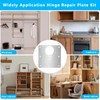 12 Pcs Stainless Steel Cupboard Hinges, Brackets, 96 Screws &