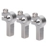 3Pcs Tube Clamp Hub Aluminum Shaft Clamping M4 Thread Mounting