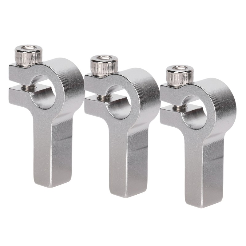 3Pcs Tube Clamp Hub Aluminum Shaft Clamping M4 Thread Mounting