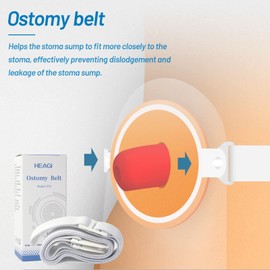 Ostomy Belt, Two Piece Adjustable Ostomy Belt, Prevent Chassis Deformation, Colostomy Belt for Post-operative Care After Colostomy Ileostomy Surgery