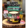 Decoración para tartas de cumpleaños con licencia de conducir, decoración