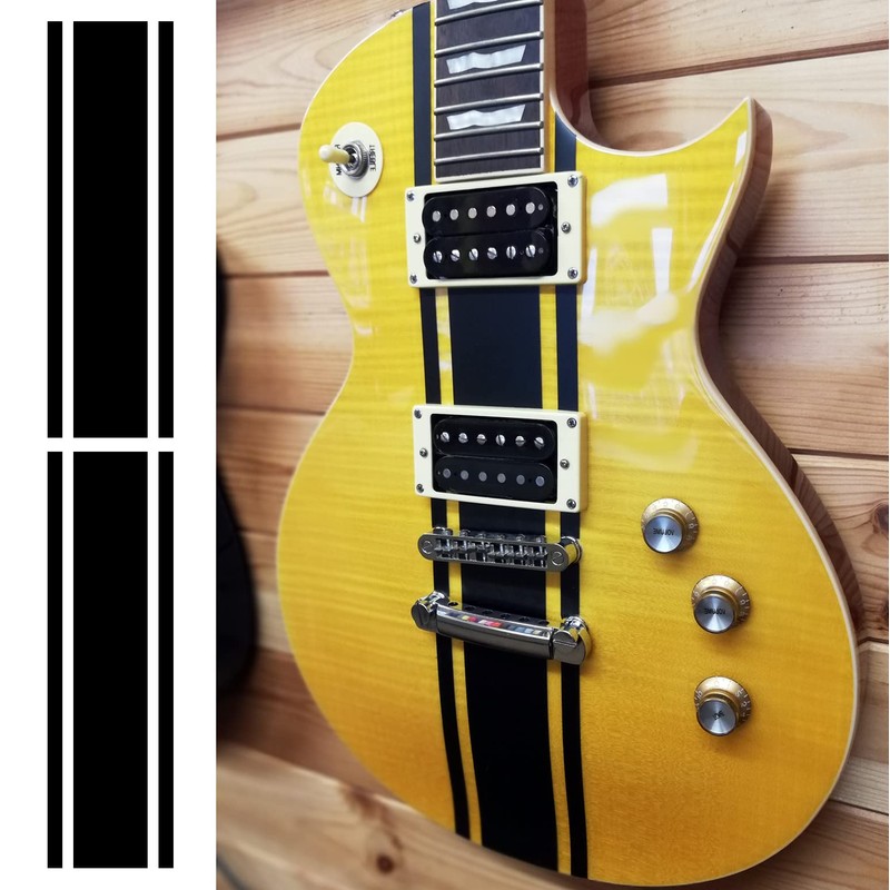 Wide Custom Racing Stripe Decal Stickers for Guitars & Basses.