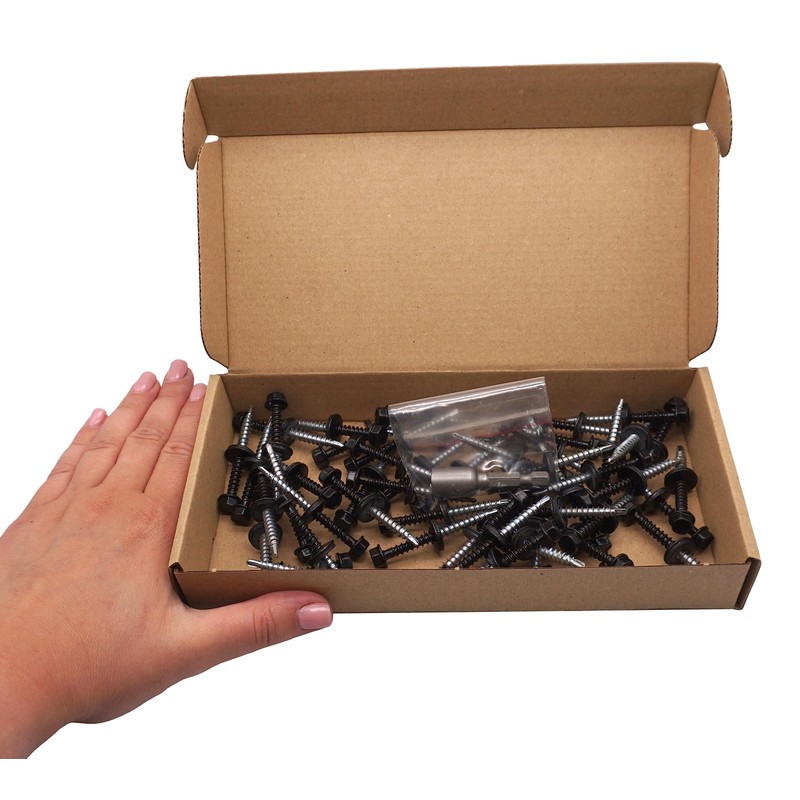 SKIR'CO (Pack of 50) Painted Roofing Screws 4.8 x 50
