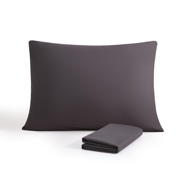 Arianaut Grey Pillow Cases Set of 2 Brushed Microfiber Soft