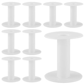 SUNNYCLUE 15Pcs 68 x 74mm Empty Plastic Spool Long Spools White Weaving Tread Chain Tape Wire Holder Organizer String Bulk for Crafts Cross Stitch Crochet Supplies Embroidery Needle Yarn Women Adults