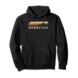 Hornitos, CA Vintage Evergreen Sunset Eighties Retro Pullover Hoodie