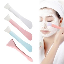 MOLZINY 4 Stück Masken Pinsel Maskenpinsel Applikator Silikon Gesichtsmasken Wiederverwendbarer Gesichtsmasken Pinsel Hautpflege für Gesichtsschlamm Tonmaske Heimwerken Modelliermaske Körperlotion