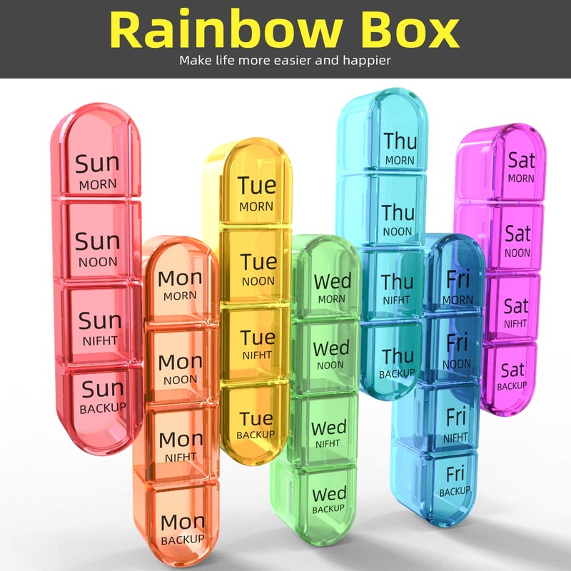Pill Box 4 Times a Day, 7 Days Pill Organiser