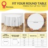Hereisa 1-Pack Premium Plastic Tablecloth 84in. Round Plastic Table Cover