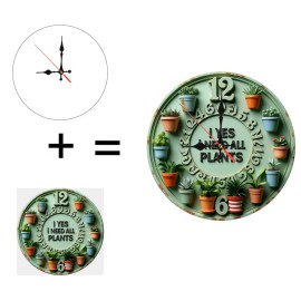 25x25cm Wooden Wall Clock with a Sliding Barn Door Style Coversheet size: 25*25cm/9.843*9.843inch, color: White