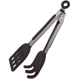 Mini Easy-Grip Waffle Tongs Holder, Non-Slip Handle,Black