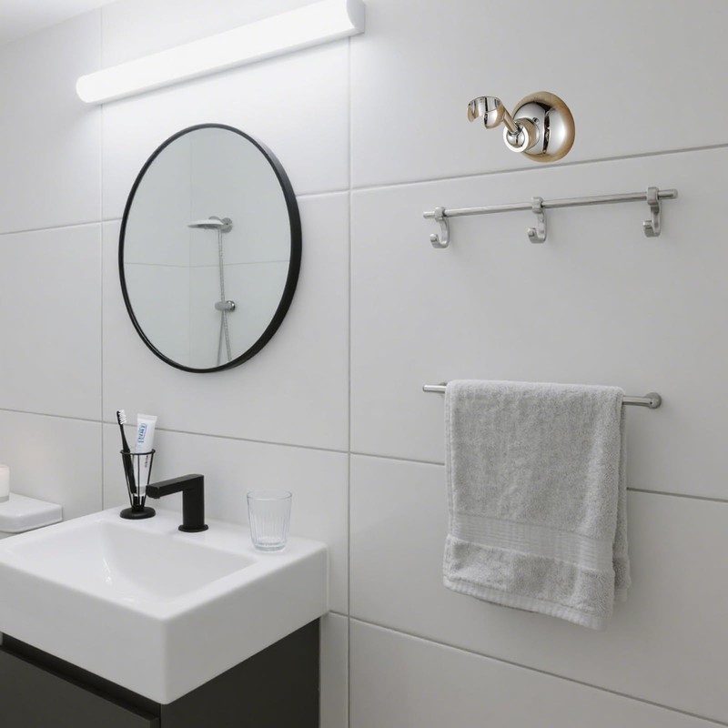 1 Set Shower Holder Bracket Sturdy Adjustable 360° Shower Head