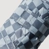 JAJU [JAJU] Pouch Flat 5-Section Blackout Sun Umbrella_Blue Grey Checkered