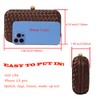 HUANG ZHUANG Handmade Woven Fabric Clutch Purse for Women Artificial