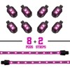 XKGLOW Pink 8 POD 2 Strip LED Universal Motorcycle Accent
