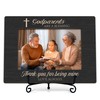 RYSMH Godparents Picture Frame, Baptism Wood Photo Frame With Stand,