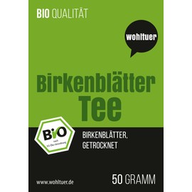 Wohltuer Bio Birkenblätter Tee aus qualifizierter europäischer Wildsammlung 50g | Harntreibend & Entschlackend | Kräutertee zur Steigerung des Stoffwechsels
