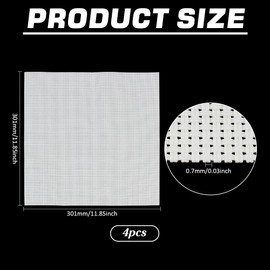 BENECREAT 4 Pcs Plastic Cross-stitch Cloth 14 Count, 11.8x11.8 Inch WhiteSmoke Aida Fabric, Embroidery Sewing Supplies for Handmade Art Craft DIY