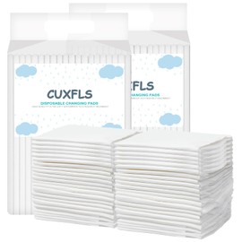 CUXFLS 40 Pack Super Absorbent Soft Pet Training & Dog Urine Pad 24x24 Inch, Travel & Home Use for Puppy Leakage Resistant Urine Pad (White)