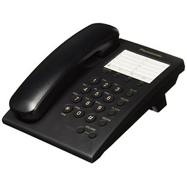 Panasonic KX-TS550MEB Teléfono Alámbrico, Color Negro, Mediano