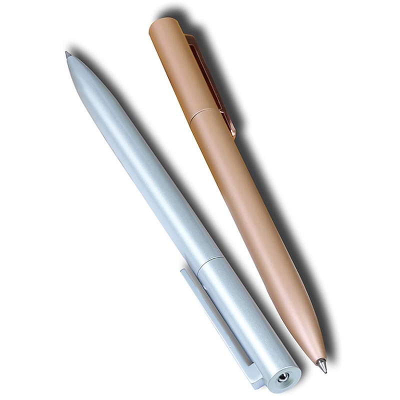 Gullor Simple Style Metal Retractable Ballpoint Pen, Medium Point Black