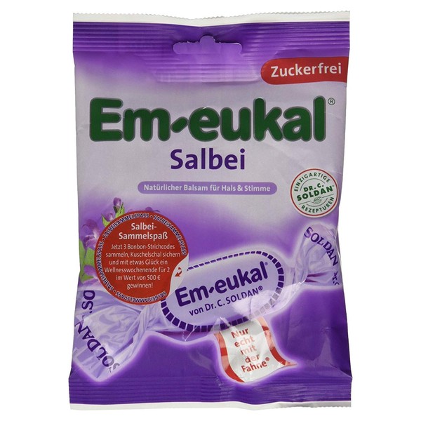 Em-eukal Sage Sugar Free Pack of 10 (10 x 75