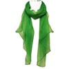 Wrapables Solid Color 100% Silk Long Scarf, Green