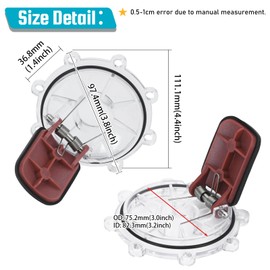 FQRANBO 7056 Check Valve Cover with Flapper Assembly Replacement for Zodiac Jandy Spring Check Valve Models 7235, 7236, 7305, 7511, 7512-2 Pack (Valve Cover)