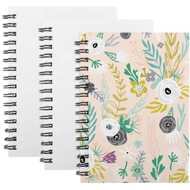 Zonon Sublimation Notebooks A5 Spiral Notebooks Hardcover DIY Notebooks Writing Paper Notebooks for School Office Home Travel Supplies, 60 Pages (6 Pack)