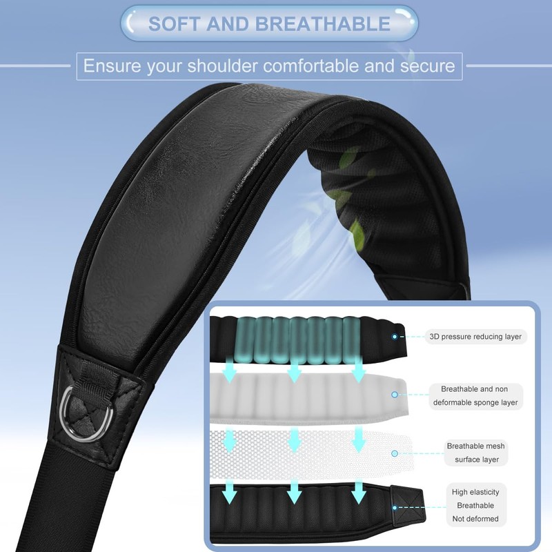 ZINZ 77" Shoulder Strap with Neoprene Thick Padded, Universal Bag