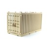 Dark Tan Cargo Shipping Container Compatible with Toy Brick Minifigures