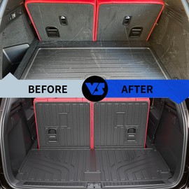 Rongtaod Cargo Mat Compatible with 2022-2025 Acura MDX (NOT for Type S) Cargo Liner Trunk Mat Trunk Liner Back Seat Cover Protector 2024 MDX Accessories (Trunk Mat with Backrest Mat)