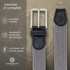 LINDENMANN Men's Stretch Belt Textile Braided Belt for Golf Grey,