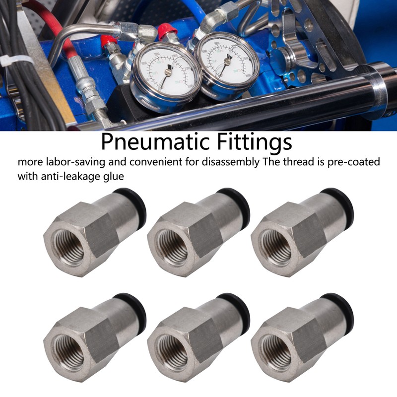 Female Straight Pneumatic Connecter Straight Pneumatic Quick Fitting Air Line