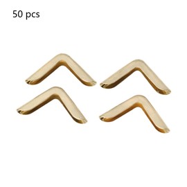 Omabeta 50pcs Protector de esquina de libro de hierro vintage (Aurichalceous) - Protección para muebles y álbumes de recortes - Color Dorado