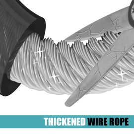 Youteer Steering Wheel Lock, Universal Adjustable Steering Wheel Lock Anti-Theft Device with Key and Signal Blocking Pouch Fit for Most Cars, (Black)