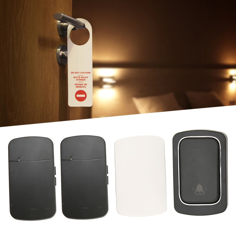 Wireless Doorbell Battery Free Self Generating 2 Transmitter for 1