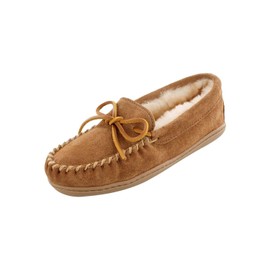 Minnetonka Womens Sheepskin Hardsole Moc Tan Size 7