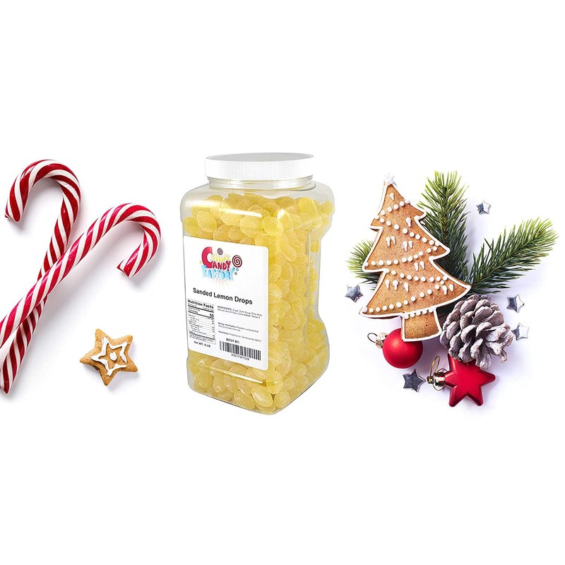 Sarah's Candy Factory Sanded Lemon Drops Old Fashioned Hard Candy