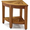 The Original Kai 15.5" Corner Teak Shower Bench with Shelf