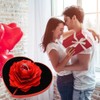 KKPLZZ 3D Rose Ring Box, Engagement Ring, Creative Jewellery Box,